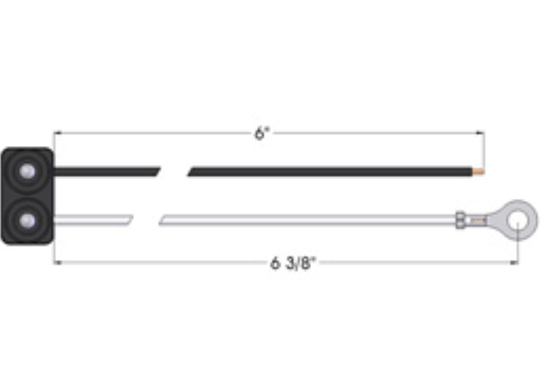 6" 2 Wire Plug Right Angle