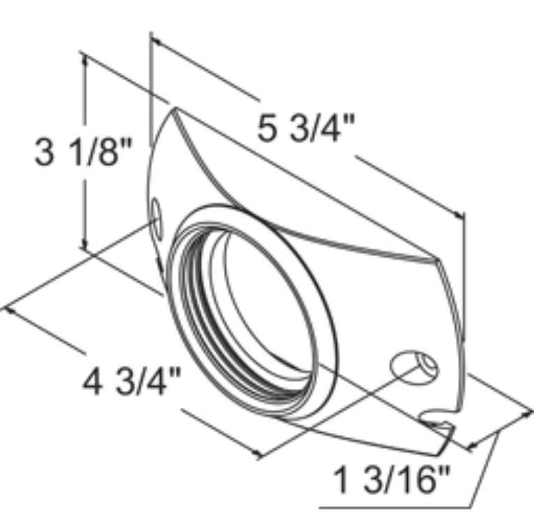 2.5" Deflector Mounting Bracket with Grommet