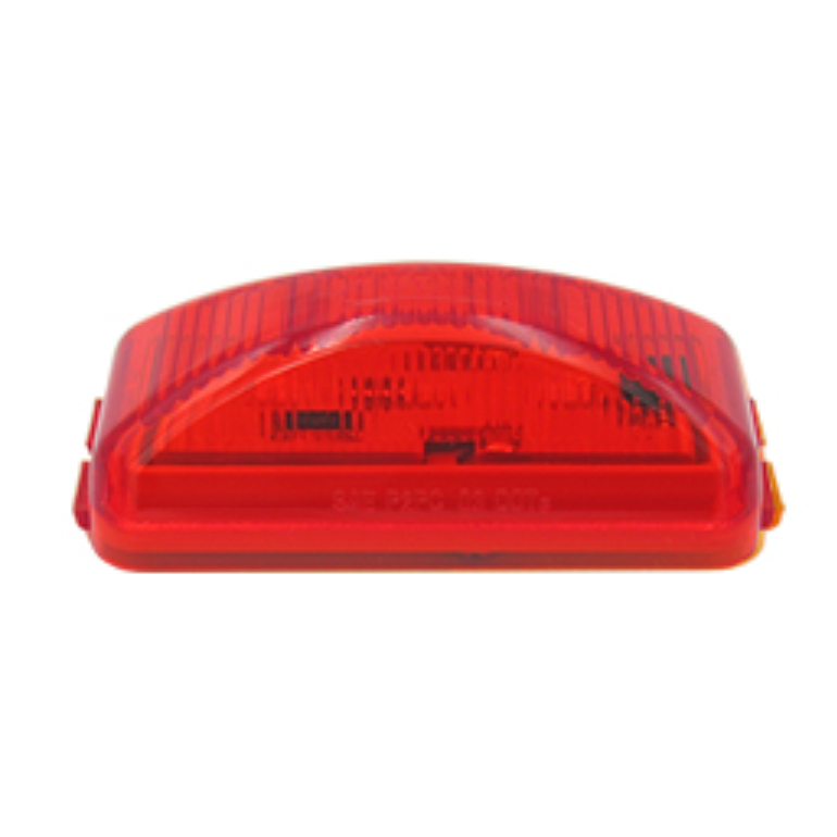 2.5" Red Rectangular Sealed Side Marker Light - 6 LED PC Rated