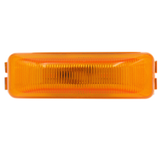 3.875" Amber Rectangular Sealed Side Marker Light - 6 LED PC Rated