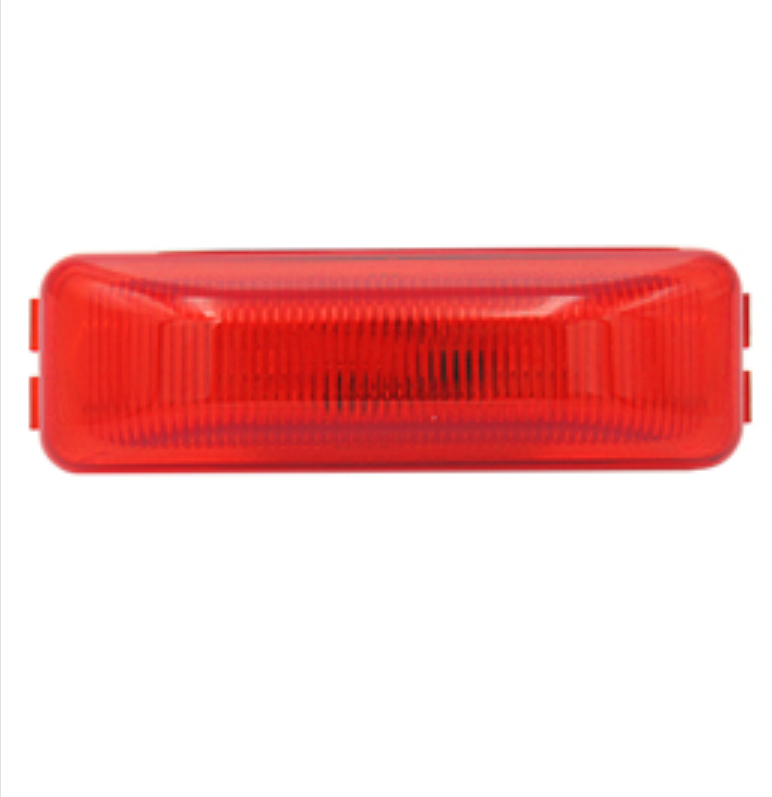 3.875" Red Rectangular Sealed Side Marker Light - 6 LED PC Rated