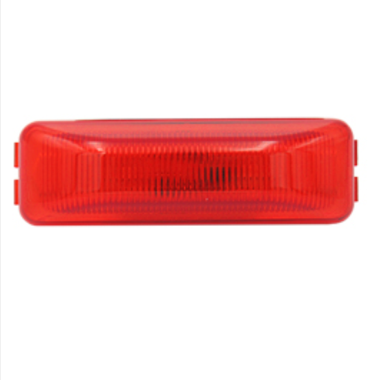 3.875" Red Rectangular Sealed Side Marker Light - 6 LED PC Rated