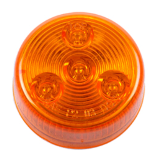 2" Amber Round Sealed Light - 4 LED