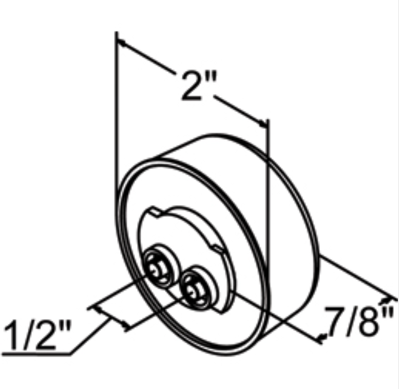 2" Red Round Sealed Light - 6 LED