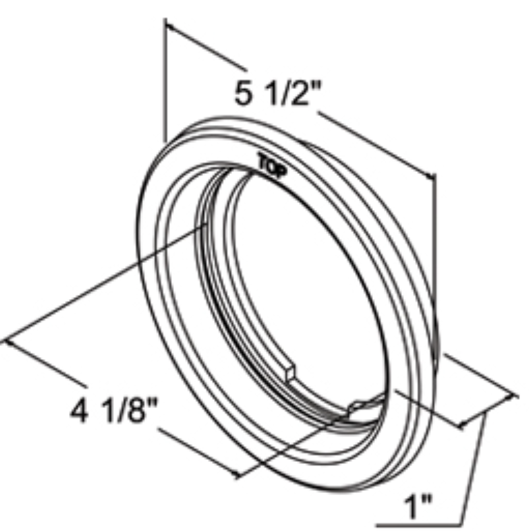 4" Round Rubber Grommet with Relief