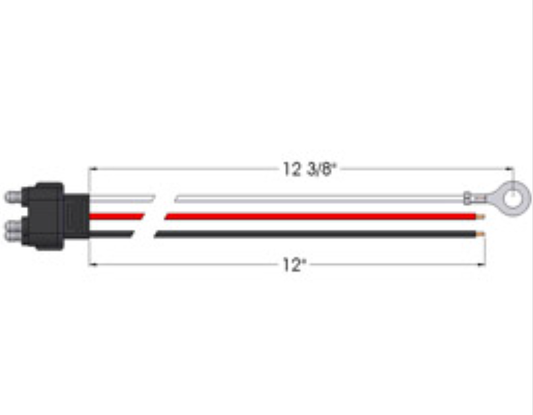 12" 3 Wire Plug Straight