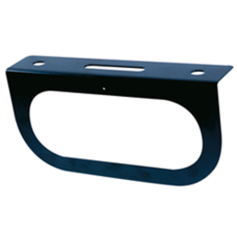 6" Oval Black Coated Steel Bracket