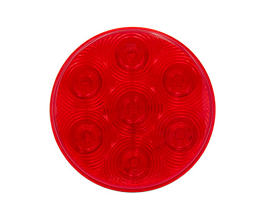 4" Red Round Sealed Stop, Turn and Tail Light - 7 LED