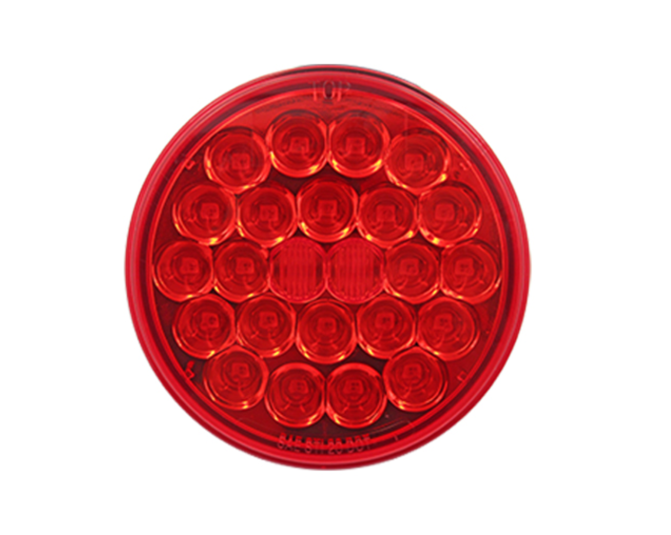 4" Red Round Sealed Stop, Turn and Tail Light - 24 LED