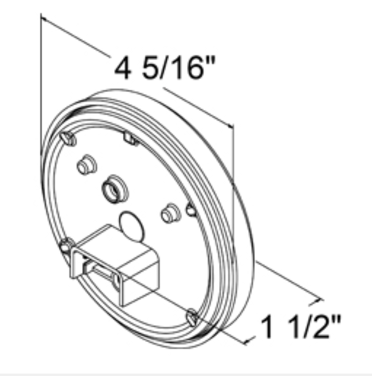 4" Red Round Sealed Stop, Turn and Tail Light - 24 LED