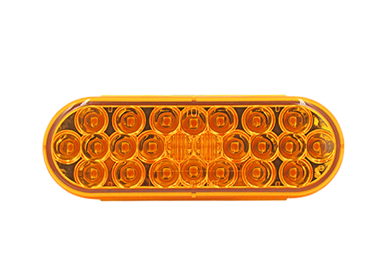 6" Amber Oval Sealed Turn Signal Light - 24 LED