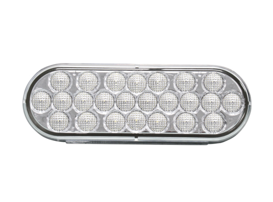 6" Clear Oval Sealed Back-up Light - 24 LED