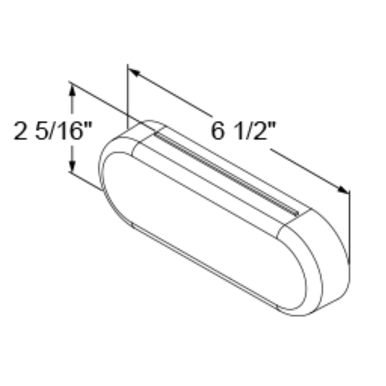 6" Clear Oval Sealed Back-up Light - 24 LED